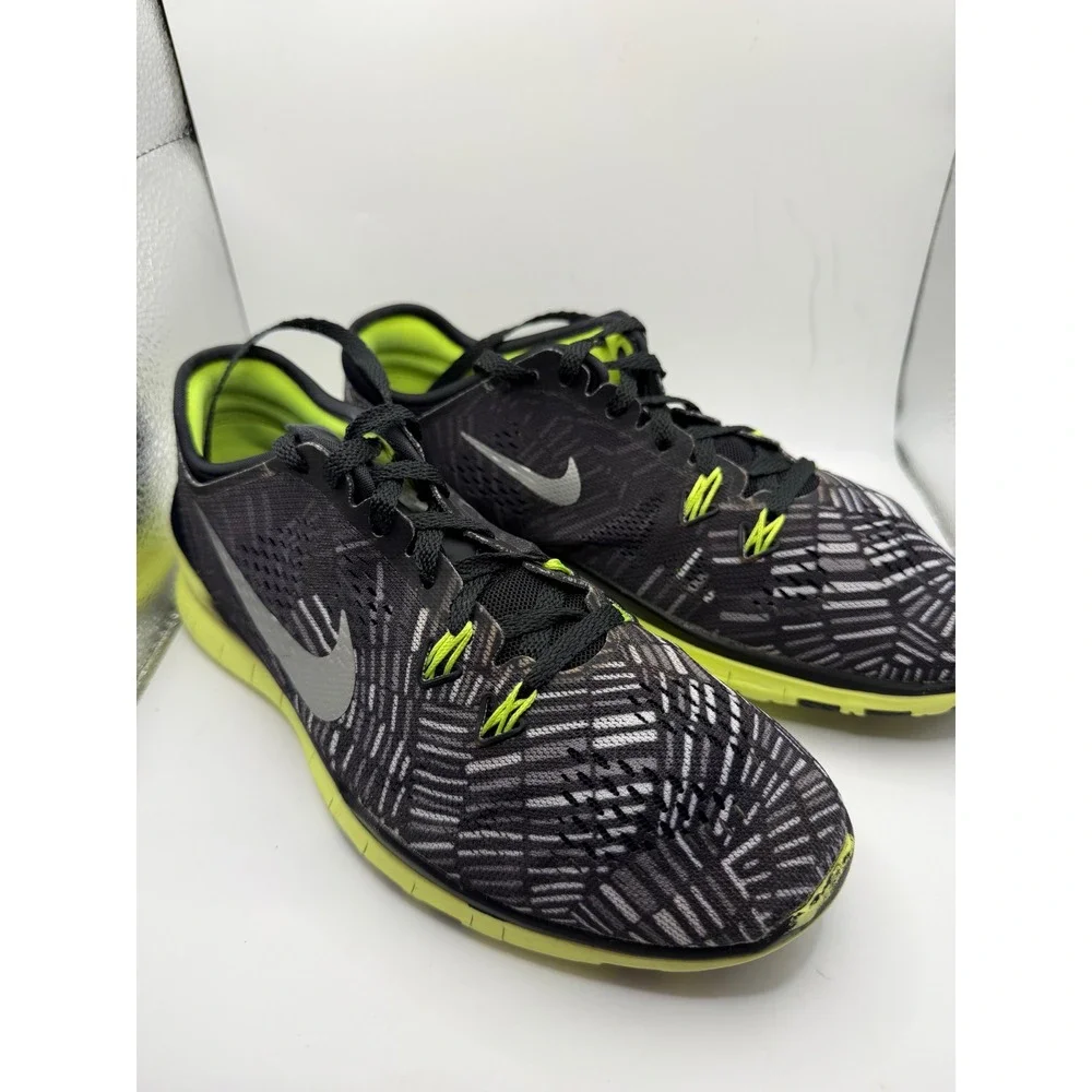 Nike Free 5.0 TR Fit 5 Print Womens Training Shoes Black Volt 704695-017 Size 7